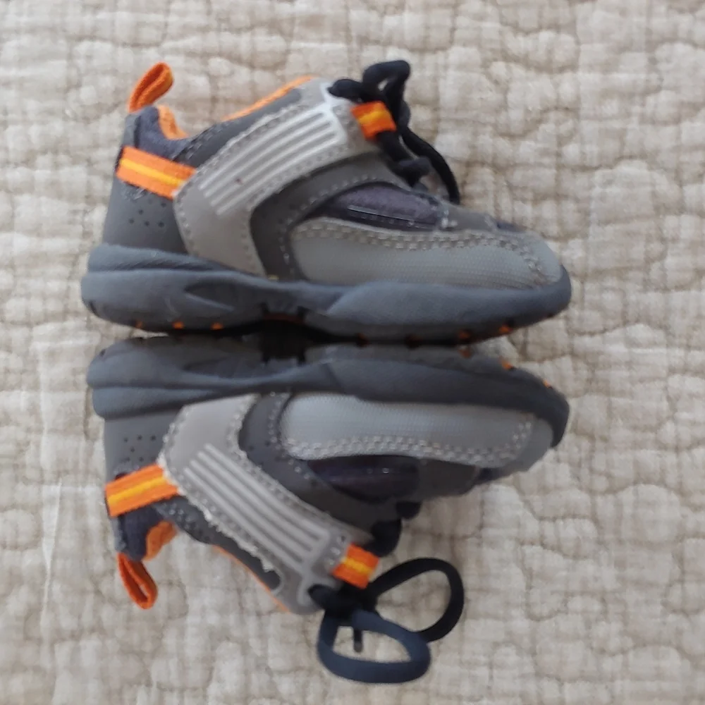 Bundle Of Shoes, Infant Boy's Size 2, Grey/Orange and Brown/Black